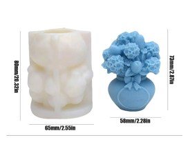 Molde silicona ramo con florero 